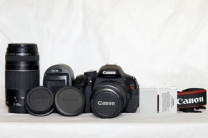 Canon T3i SLR 18.0 MP SLR Camera 2lenses 18-55mm & 75-300mm Bundle Shutter 12436 - Picture 1 of 21