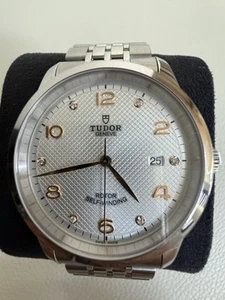 Tudor 1926 Silver Diamond Dial Automatic 91650- 0003 41mm Wristwatch- FULL SET - Picture 1 of 14