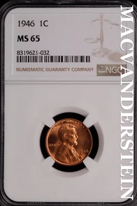 1946 Lincoln Wheat Cent-NGC MS 65 Brilliant Uncirculated Lustrous #SLG272 - Picture 1 of 2