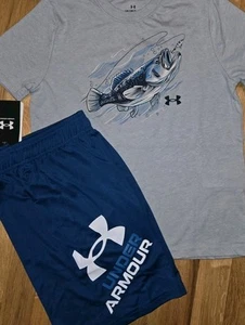 Under Armour Bass Fishing Short Set Youth Small YSM NEW - Picture 1 of 3