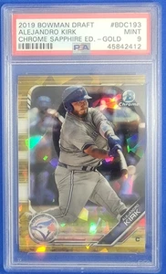 Alejandro Kirk 2019 Bowman Chrome Draft Sapphire Edition Gold #/15 PSA 9 Mint! - Picture 1 of 2