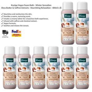 Kneipp Winter Sensation Vegan Foam Bath - Shea Butter & Saffron Extracts 8x400ml - Picture 1 of 3