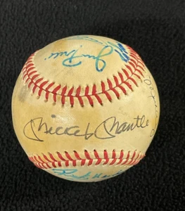 Mickey Mantle Plus Detroit Tigers Stadium Greats Baseball Signed By 15 JSA COA - Picture 1 of 8