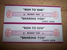 2 Bobby Vee Run To Him / Sharing You Jukebox Title Strips CD 7" 45RPM Record