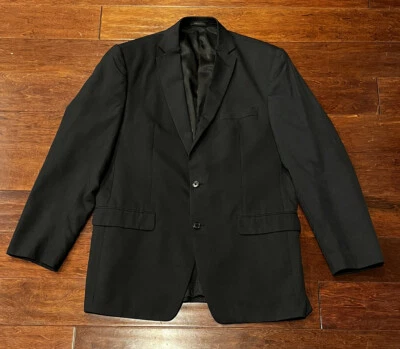 Calvin Klein Black Mens 42 L Modal Blend Casual Sport Coat Suit Jacket Blazer - Image 1 of 4