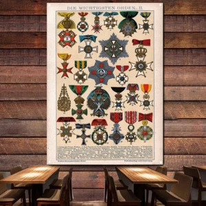 DIE WICHTIGSTEN ORDEN. II. Flag Vintage Canvas Painting Room Art Decor Tapestry - Picture 1 of 5