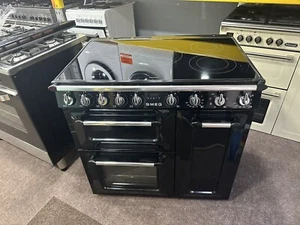 Smeg Victoria TR93IBL 90cm Elektroherd mit Induktionskochfeld, schwarz - Bild 1 von 12