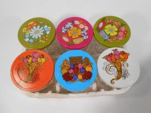 Vtg Case of 6 Ball Jars Quilted Crystal Jelly Glasses Metal Lids Flower Design - Picture 1 of 11