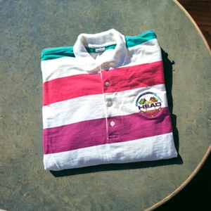 Vintage 90s Tennis Sweatshirt with Horizontal Bands Rare Presumed Size XL - Picture 1 of 11