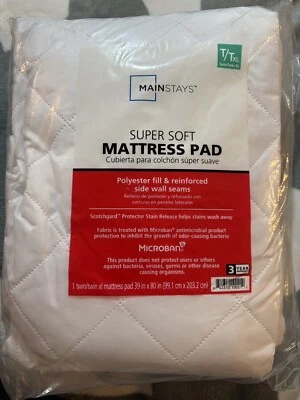 Mainstays Super Soft Quilted Mattress Pad, Twin/Twin-XL - Image 1 of 2