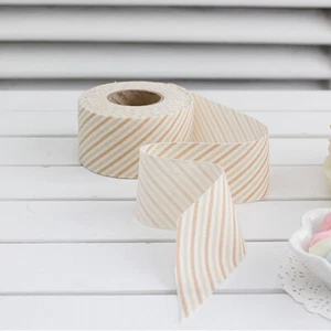 14 YARD Bias Tape Anna Washed Cotton trim 40mm Stripe bias single fold - Picture 1 of 6