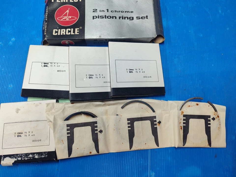 Jeu de segments moteur Perfect Circle pour: Peugeot: 203, 403, 204 - Image 1 of 1