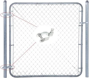 Nuova 2 PK Catena Link Recinzione Cancello Post Cerniera/Galvanizzata Catena Link 2-3/8" Spedizione Rapida - Foto 1 di 5
