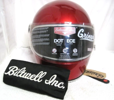 Biltwell Inc. Casco de motocicleta Gringo S cara completa rojo XS bolsa de almacenamiento 1003-325 Foto 1 de 4