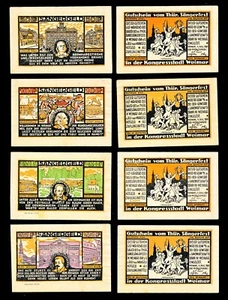 Sangerfest Notgeld / 1921 / Set of Four Pfennig Notes - aUNC - Picture 1 of 1