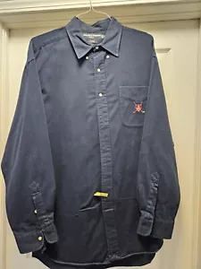 Men's Ralph Lauren Golf Long Sleeve Button Down Dress Shirt SZ XL "Tilden" Navy - Picture 1 of 4