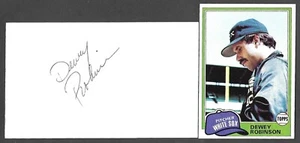 Dewey Robinson ( Debut 1979 ) WHX PIT TB HOU SIGNED AUTOGRAPH AUTO 3x5 INDEX COA - Picture 1 of 1
