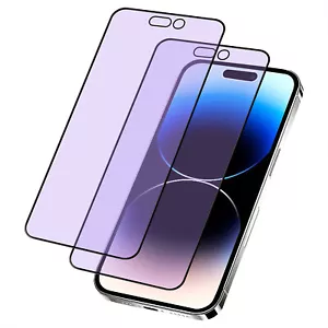 2 Pezzi Protezione Schermo Blocco Luce Blu Copertura Completa per iPhone 14 Pro - Foto 1 di 16