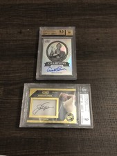 Jack Nicklaus Arnold Palmer auto graded cards(LEAF PRESS PASS)