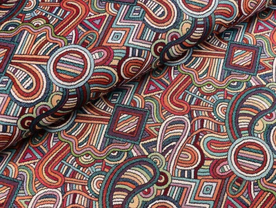 GOBELIN Stoff Dekostoff Taschenstoff Kissen Polster BUNT ABSTRAKT EUR 21,98/m - Bild 1 von 2