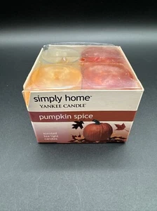 Yankee Candle Pumpkin Spice Tea Light Candles Box of 12 VTG - Picture 1 of 4