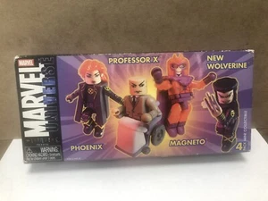 Marvel Minimates Figure 4 Pack - X-Men - Phoenix, Professor X Magneto Wolverine - Imagen 1 de 3