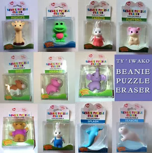TY UK BEANIE PUZZLE ERASER Iwako JUMPS Hightops SEAMORE Daisy SPLASH Cubbie PIG - Picture 1 of 56