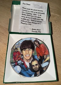 RARO Ringo Starr (Beatles) 3.25" mini placa adorno de Gartlan 1996 al equipo. - Imagen 1 de 9