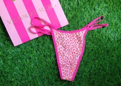 Bragas Tanga Doble Cuerda Vintage Victoria's Secret ROSA S Y2K 2003 RARAS NUEVAS CON ETIQUETAS Foto 1 de 4