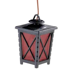 Krippen-/Puppenstuben-Beleuchtung, LED-Laterne 40mm rot, Kabel/Stecker, 3,5V - Bild 1 von 2