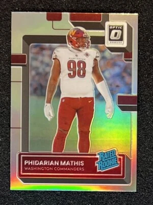 2022 Donruss Optic Prizm Rated Rookie Phidarian Mathis Washington Commanders - Image 1 of 2