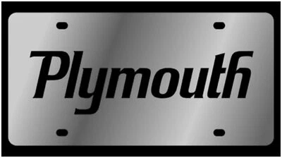 Plymouth Stainless Steel License Plate (Chrome) - Image 1 of 2