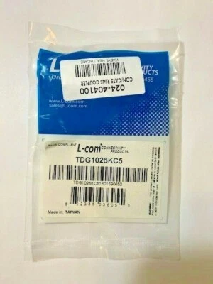 L-Com TDG1026KC5 Unshielded RJ45 CAT5E Keystone Feed-thru. 024-404100 New OEM - Image 1 of 4