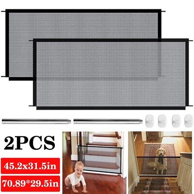 Baby Dog Pet Gate Mesh Safe Fence Barrier Guard Indoor Outdoor Stair Enclosure • 11.39$