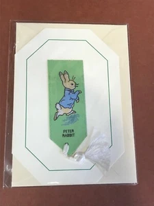 Bargeld Grußkarte mit PETER RABBIT gewebtem Lesezeichen Lesezeichen Lesezeichen in OVP - Bild 1 von 6