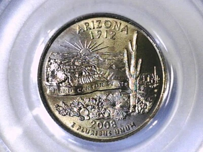 Arizona 2008 P Washington State Quarter PCGS MS 68 Satin Finish 13693181 - Image 1 of 3