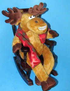 Dan Dee "Grandma Got Run Over by a Reindeer" Singing Rocking Moose 15" L@@K - Picture 1 of 10