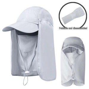 Ear Flap Sun Hat Neck Cover Baseball Cap Visor Camo Army Fishing Outdoors NEW - Picture 1 of 10