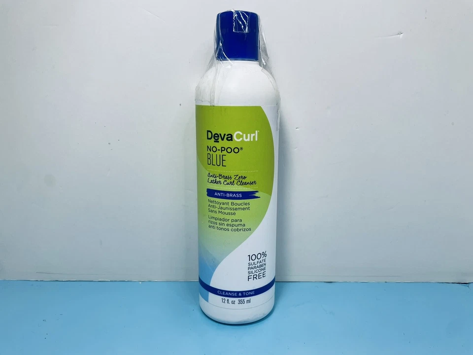 DEVACURL - NO POO BLUE - ANTI BRASS ZERO LATHER CURL CLEANSER - 12 OZ - NEW - Image 1 of 1