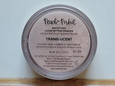 Too Faced Peach Perfect TRANSLUCENT MATTIFYING Loose Setting Powder (1.23 oz) - Image 1 of 4