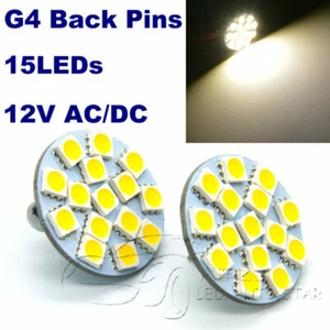 4x replace 30W Halogen Bulb 12-24V 15LEDs G4 led bulbs Back Pins for spotlight - Picture 1 of 9