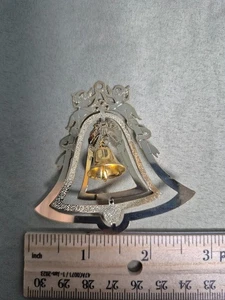 Vintage vergoldete 3D Lasercut Glocken Weihnachtsschmuck - Bild 1 von 4