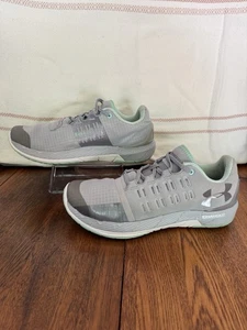 Under Armour Charged Core Sneakers Light Gray Material, Women's 9 - Picture 1 of 8