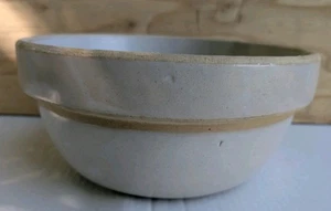 Vtg Primitive Farmhouse Glazed Crock Dough Mixing Bread Bowl Antique 10”x3.5” - Picture 1 of 5