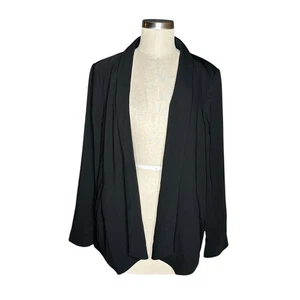 EILEEN FISHER Blazer Jacke schwarz vorne offen Taschen Damengröße Large - Bild 1 von 8