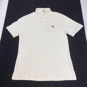 Camisa Polo Burberry Brit Para Hombre Grande Blanca Roja Logo Caballero Clásica Informal Lujo - Imagen 1 de 11