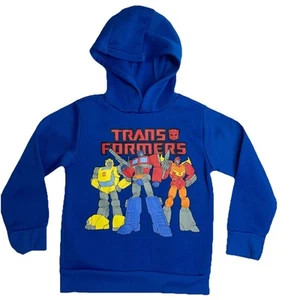 Transformers Boys Sz 6 Blue Long sleeve Hoodie Comfy Active Wear - Picture 1 of 7