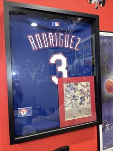 Alex Rodriguez Autographed Jersey & Picture Shadow Box Framed - Picture 1 of 1
