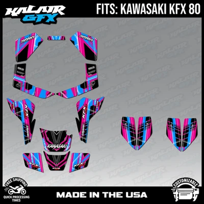 图形套件适用于川崎 KFX 80 Swift 系列 - 品红 — 第 1/4 张图片