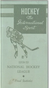 1958-59 NHL FINAL STATISTICS FOLDER - Bild 1 von 2